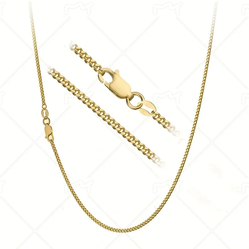 1/5PCS Golden and Silvery 16-30inch DIY Jewelry Necklace, Men's and Women's Jewelry Making Chain Cuban Chain Necklace
