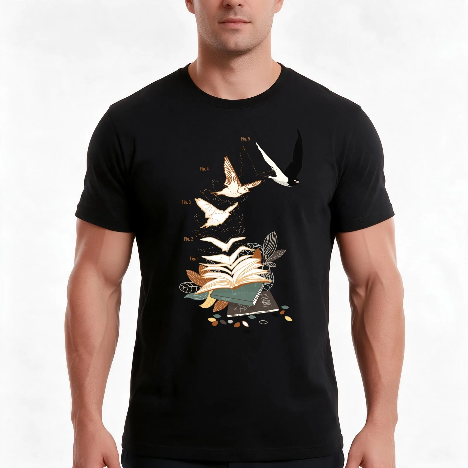 Flow T-Shirt, Summer Casual Cotton Tee, Oversized Streetwear Tops, Vintage Graphic Print, Loose Fit Short Sleeve, 100% Cotton