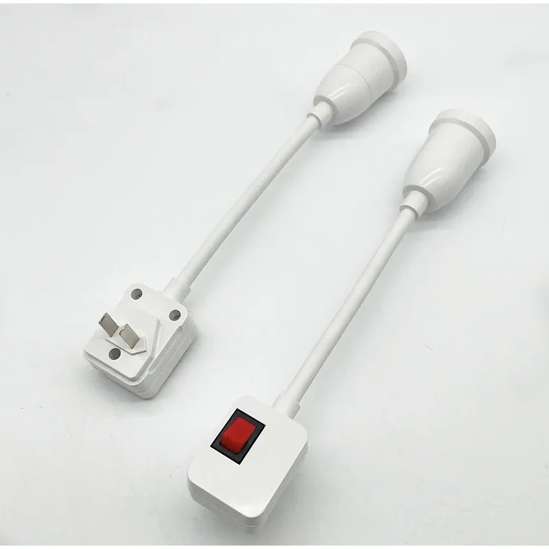 

E27 Rotatable European Style Plug Rubber Tube Stainless Steel Hose Switch Steering Lever Flexible Test Lamp Head Led Lamp Base