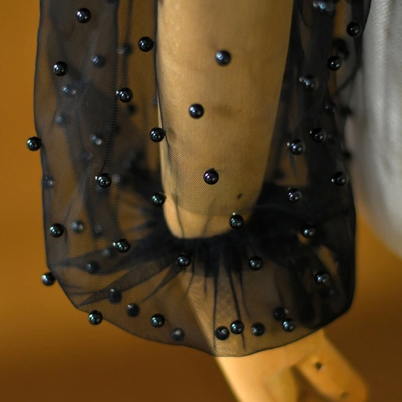 T4MD Whimsical Puffed Net Bridal Sleeves Soft Elasticated Cuffs For Formal Gown Coordination