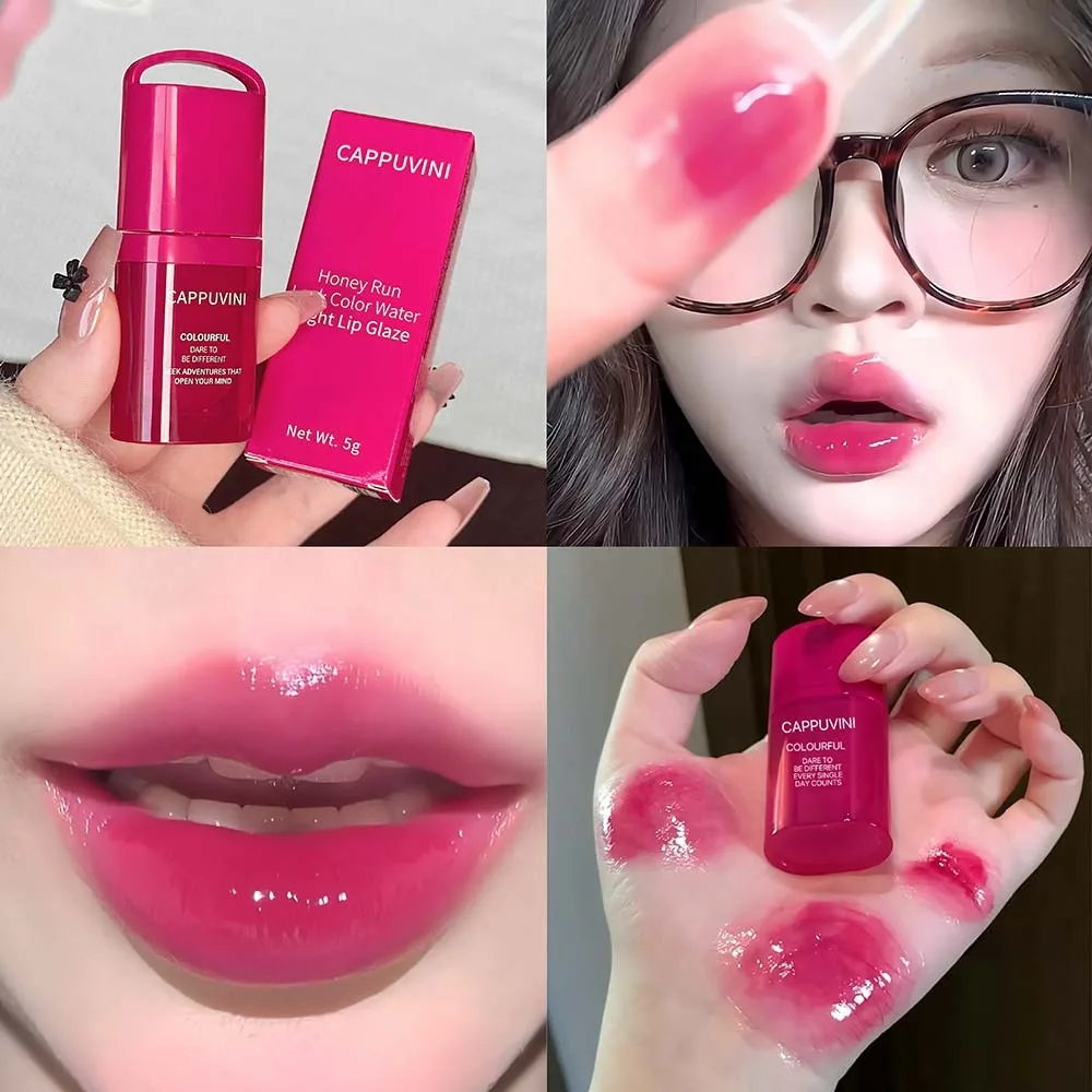 New Moisturizing Mirror Lip Gloss Color Lock Long Lasting Lip Tint Hydrating Plumping Jelly Lip Glaze Cosmetic