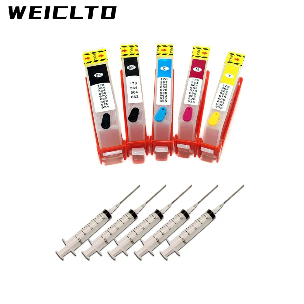 HP178 178 178XL Refill Ink Cartridge with Chip for HP Photosmart C6324 C6340 C6350 C5388 C5390 C5393 C5540 C5550 C5570 C5580