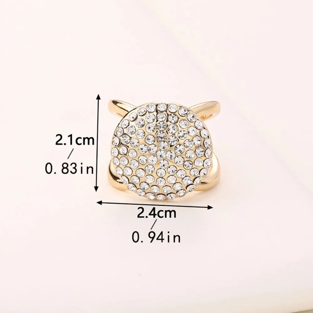 Triangle Circle Shiny Square Arab Shawl Accessories Flower Scarf Buckle Zircon Headscarf Pin Hijab Scarf Clip Women Jewelry