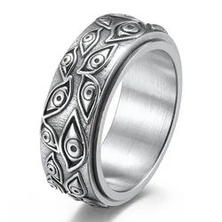 Ring Size 14 Eye Of God Titanium RotatingDecompression Hyperactivity Rings For Women MenWestern Jewelry Bulk ltems Wholesale