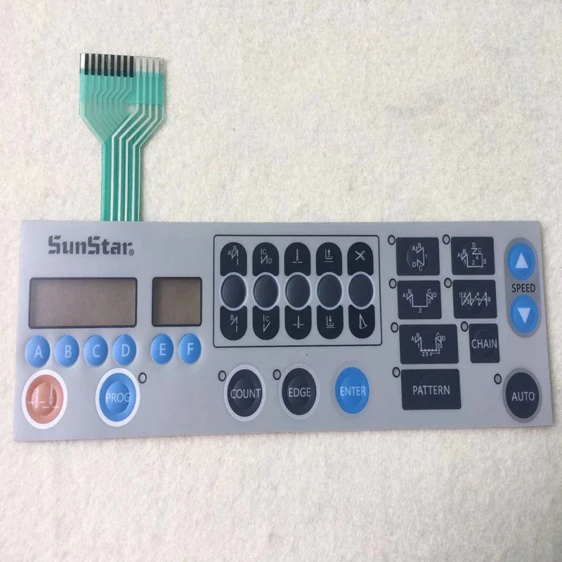 SunStar KM250A/350/506/530/640/250B Operation Panel Membrane Button Switch Panel Paper Sticker Industrial Sewing Machine Parts