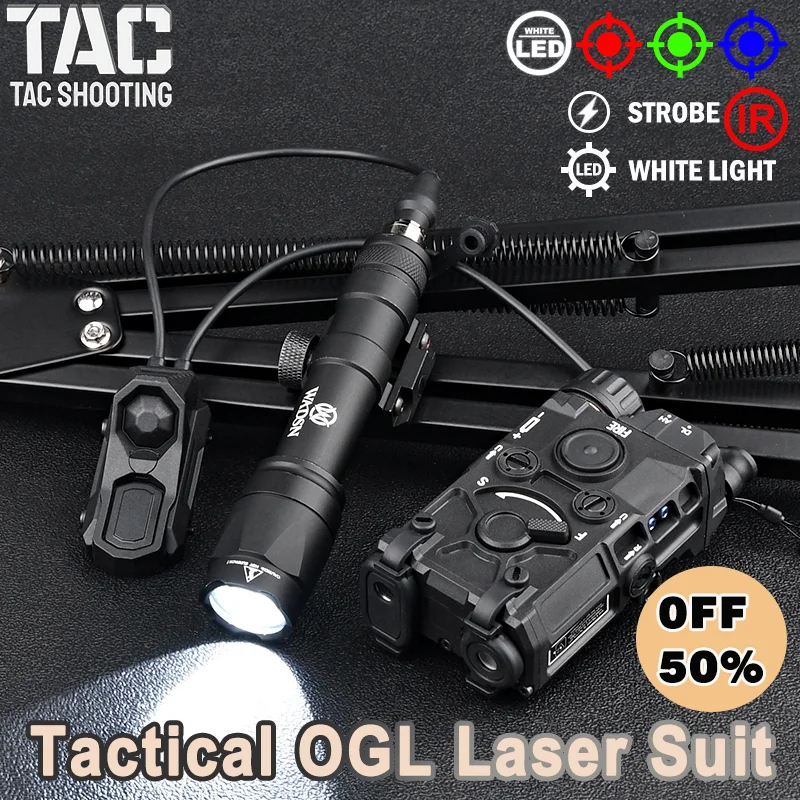 

WADSN Nylon Plastic OGL Red Blue Green IR Strobe Laser M600 M300 Flashlight AXON Pressure Switch LED Hunting Weapon Scout Light