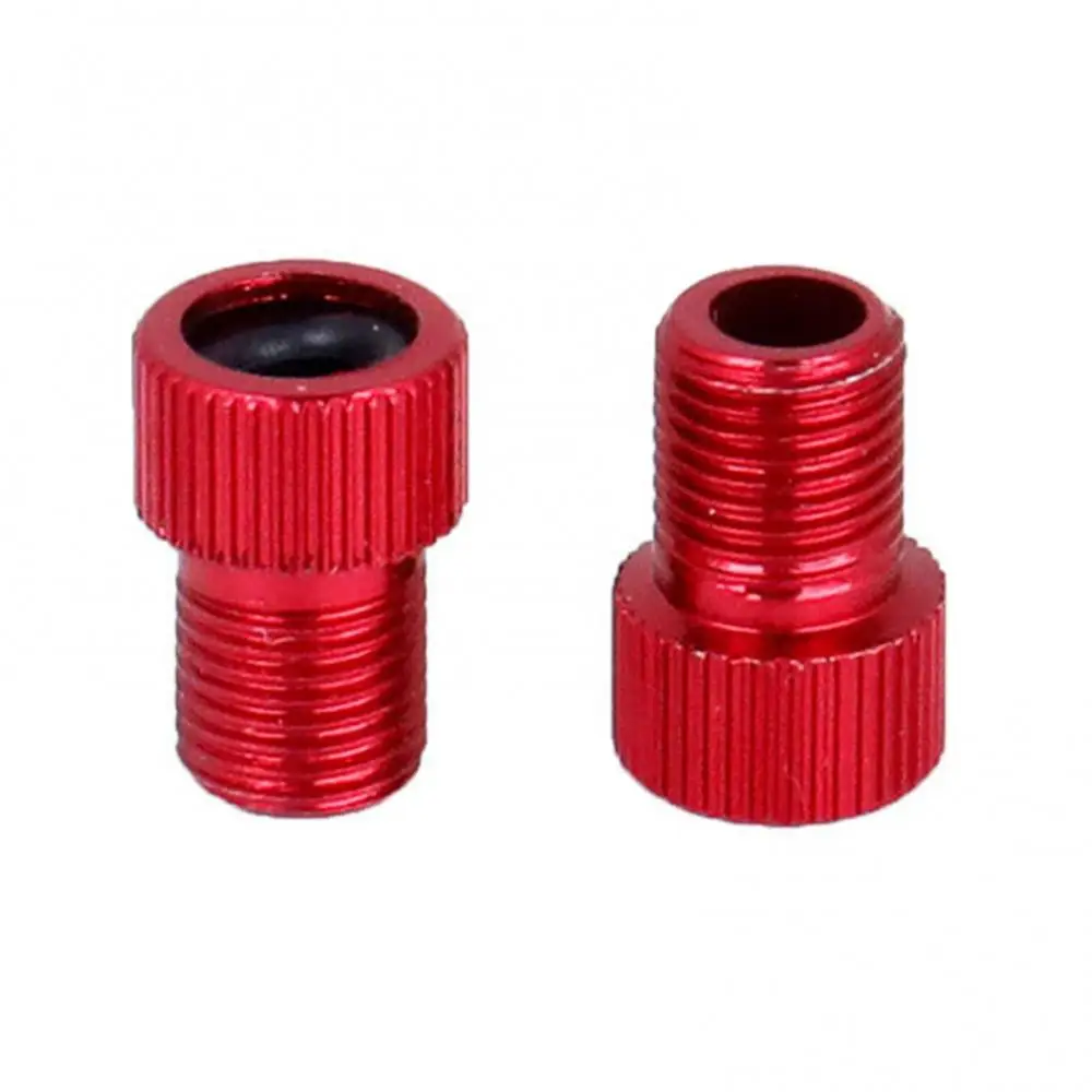 2PCS Aluminum Alloy Valve Adapter Pump Convert Presta To Schrader Valve Adaptor Caps Gas Nozzle Bicycle Accessories