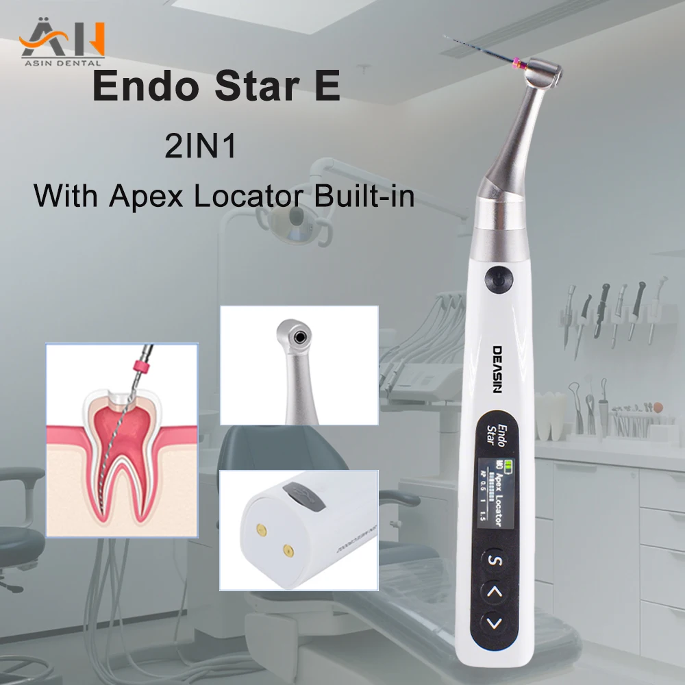 2 In 1 Dental Wireless Endo Motor Built In Apex Locator for Endodontic rotary root Canal instrument Reciprocating 360°Adjustable