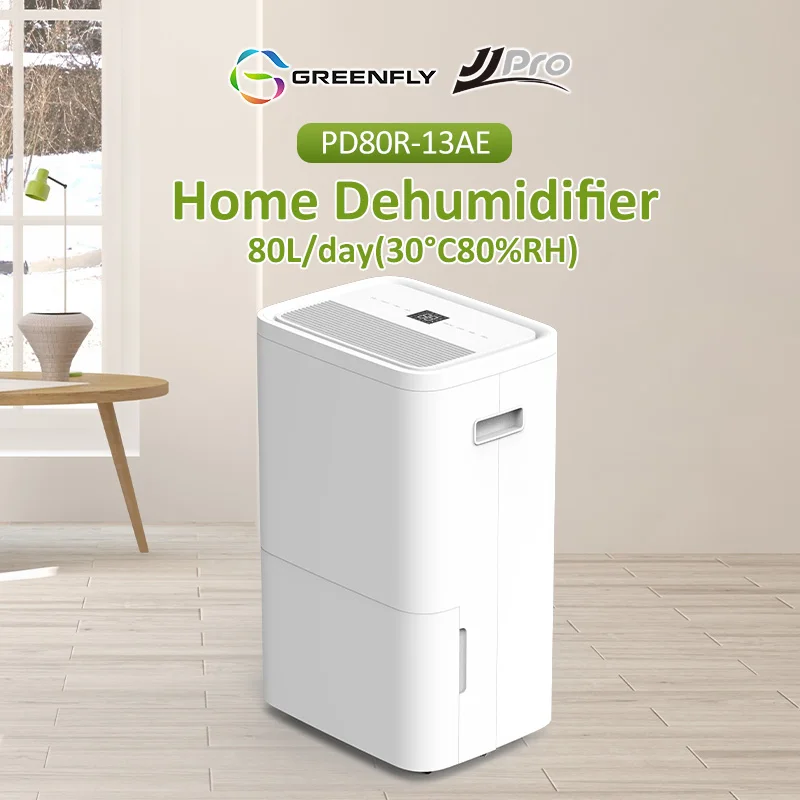 

Hot2025 JJPRO GREENFLY New Design Small Machine Size 80L Commercial dehumidifier Large Dehumidification Industrial dehumidifier