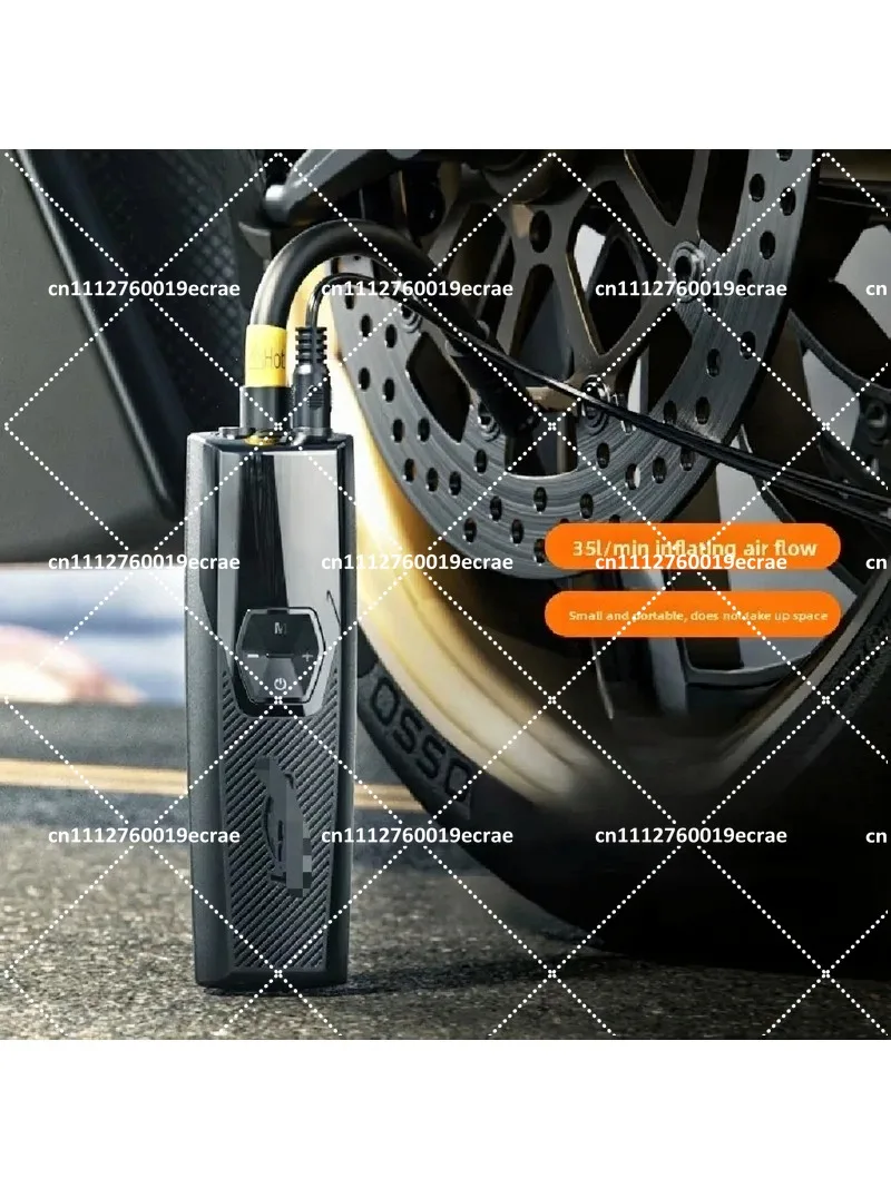 Portable Mini Inflatable Air Pump for Car Tires with Precision Pressure Detection and Automatic High Pressure Inflation
