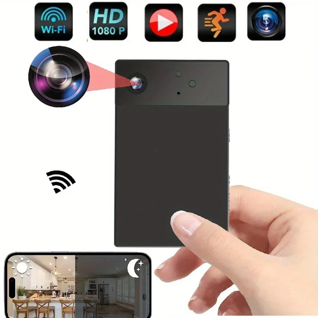 HD 1080P Wireless Wifi Mini Camera Night Vision Thin Camcorder Video Recorder Motion Detect Remote Monitor Surveillance Cam