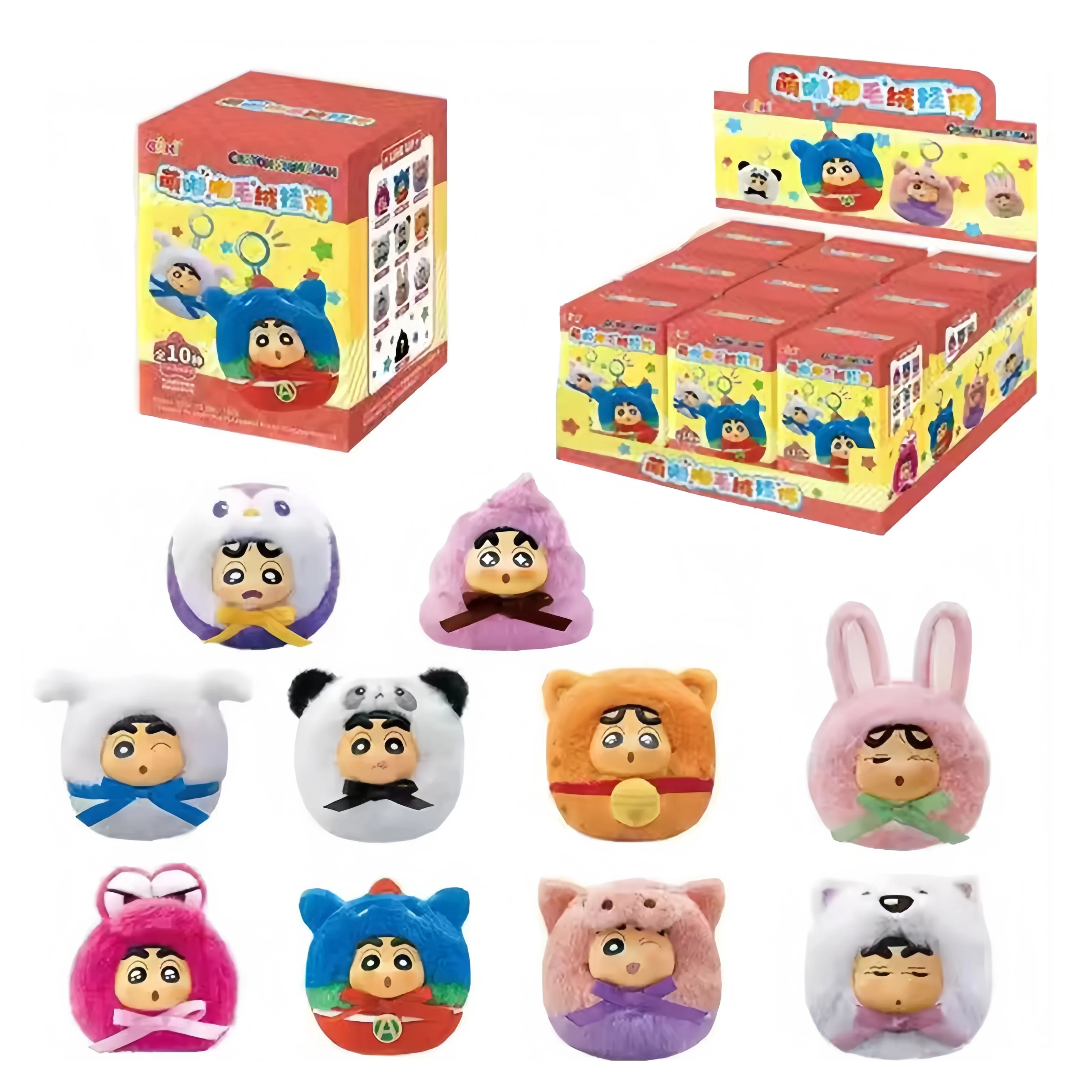 

EAKI Crayon Shin-chan Cute Plush Pendant Vinyl Blind Box Figure Doll Bag Keychain Mystery Box Collection Children Gift Toy