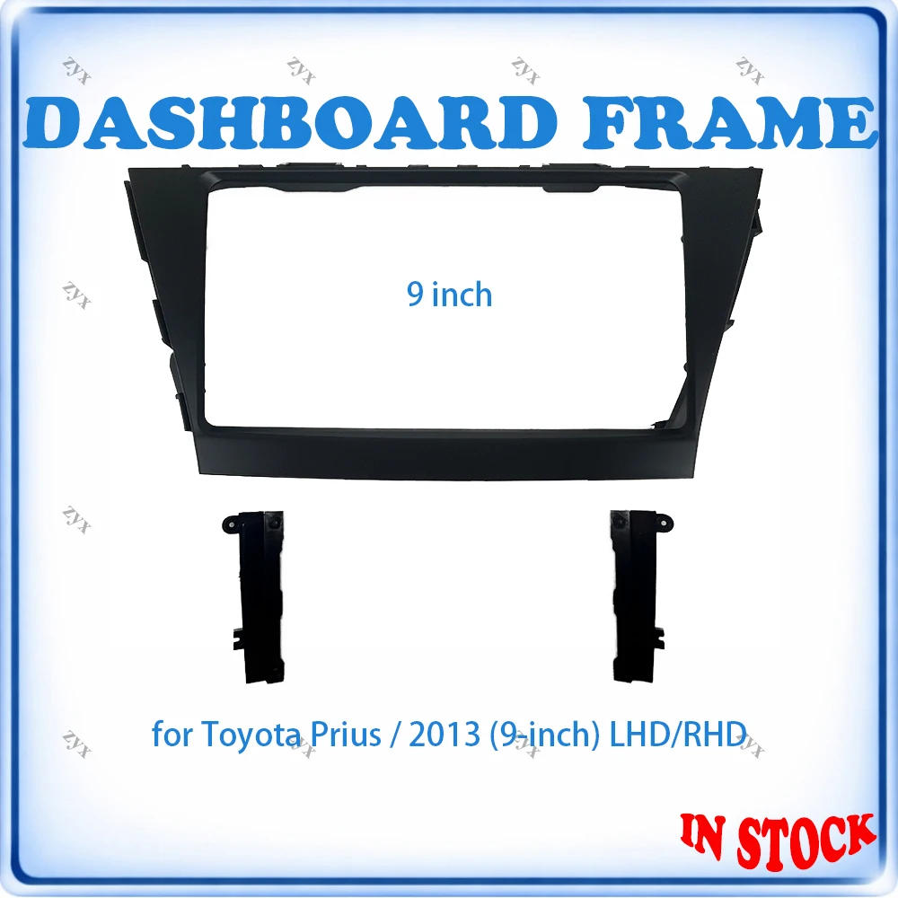 

Car Radio Fascia Frame For Toyota Prius 2013 9 inch LHD/RHD Stereo Panel Wiring Harness Power Cable