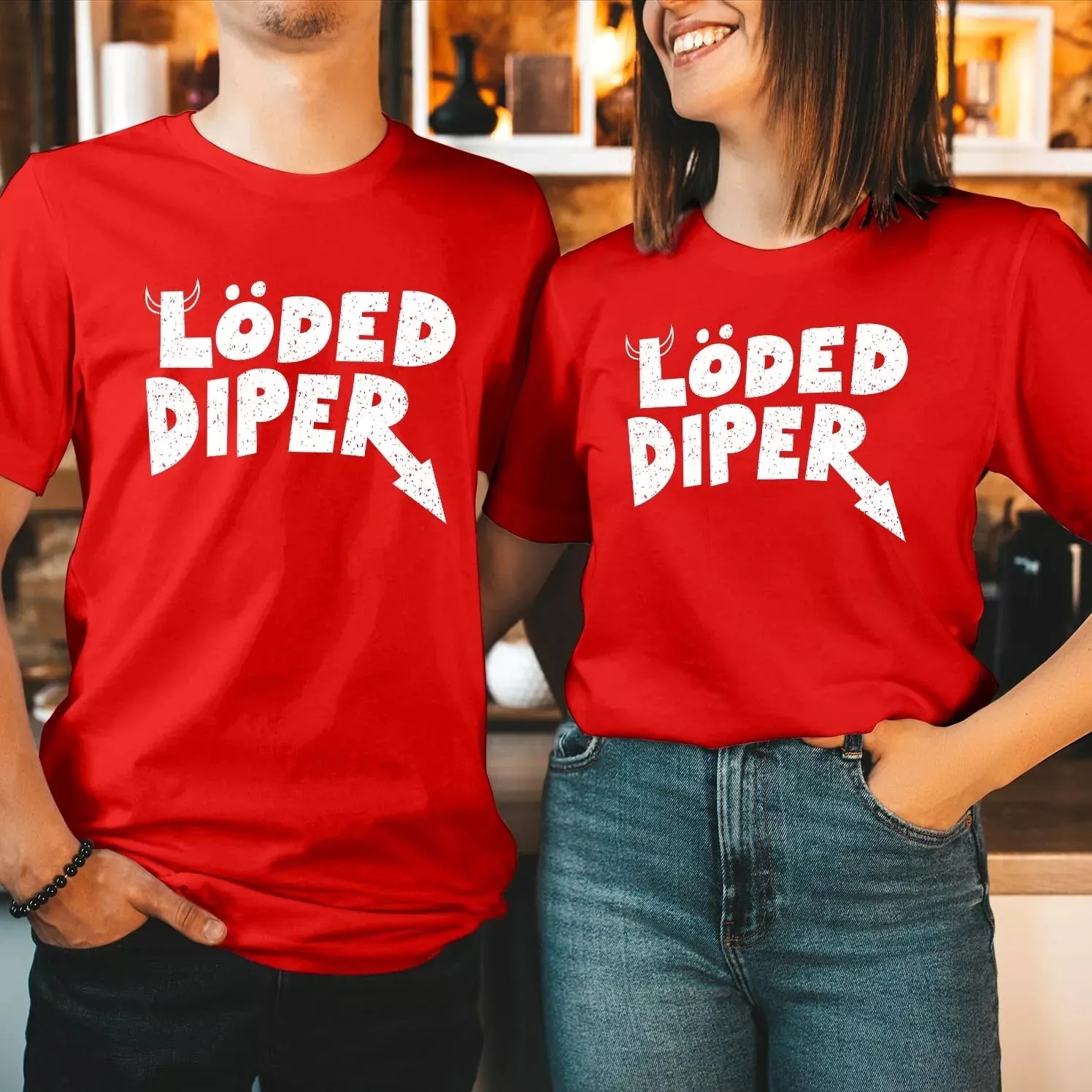 LODED DIPER Kids Unisex T shirt World Book Day 2024 Christmas Gift Surprise T-Shirt Creative Christmas Cute and Fun T-Shirt