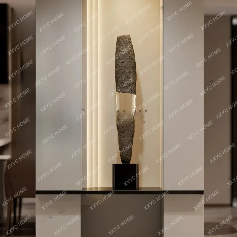 XX Light Luxury Rock Texture Sculpture Ornament High-end Decor For Hotel Sales Office Living Room Entrance Cabinet