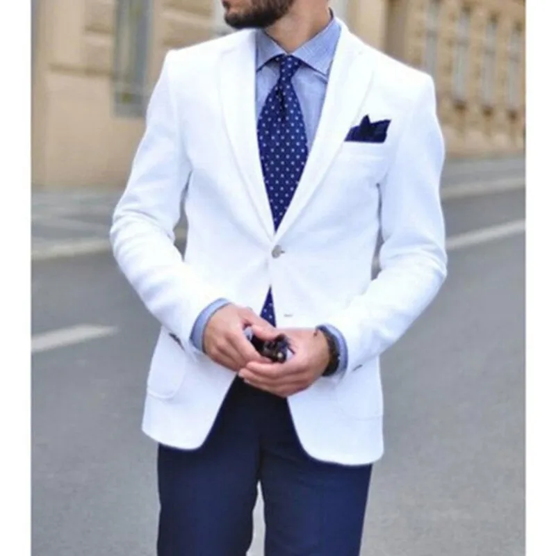 

Casual 2 Piece Suits for Men 2024 Slim Fit Male Fashion Dinner Party Suit Navy Blue Pants Groom Wedding Tuxedo Trajes De Hombre