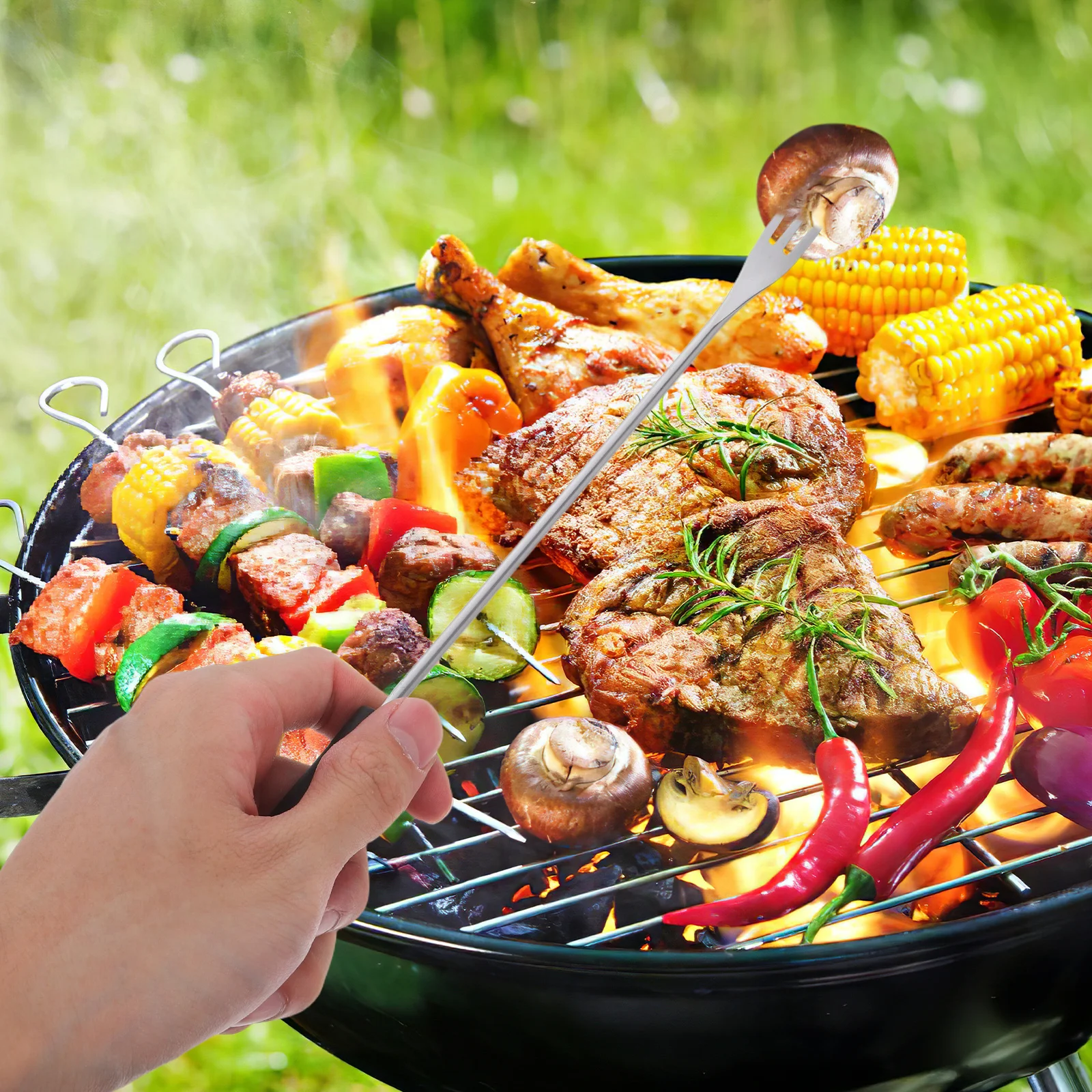 

12pcs Long Handle Stainless Steel Fondue Forks For Chocolate Cheese Hot Pot Dessert Fruit Kitchen Baking Tools