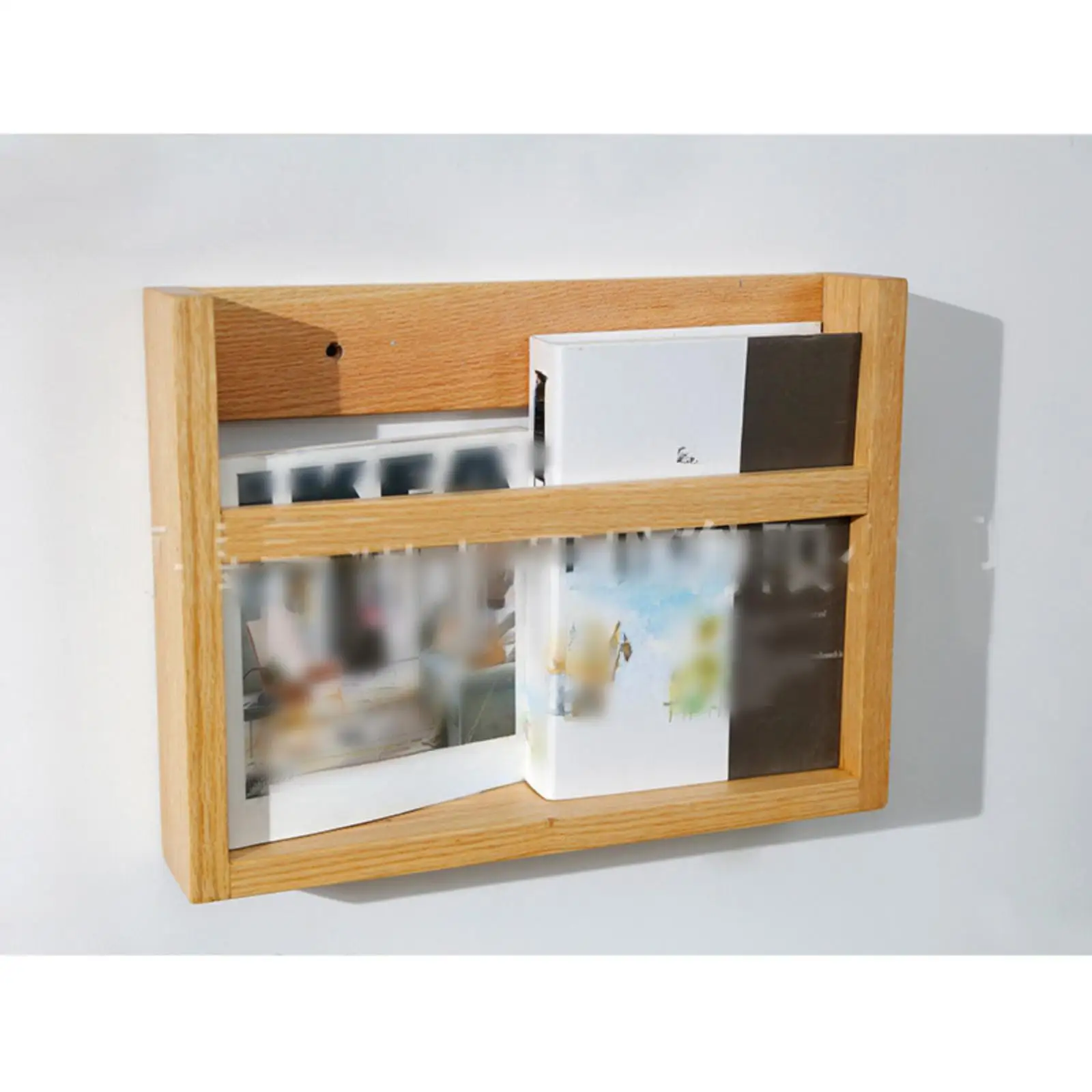 Wall Mounted Magazine Holder Newspaper Book Rack Bookshelf Storage Rack for Home Office Decor