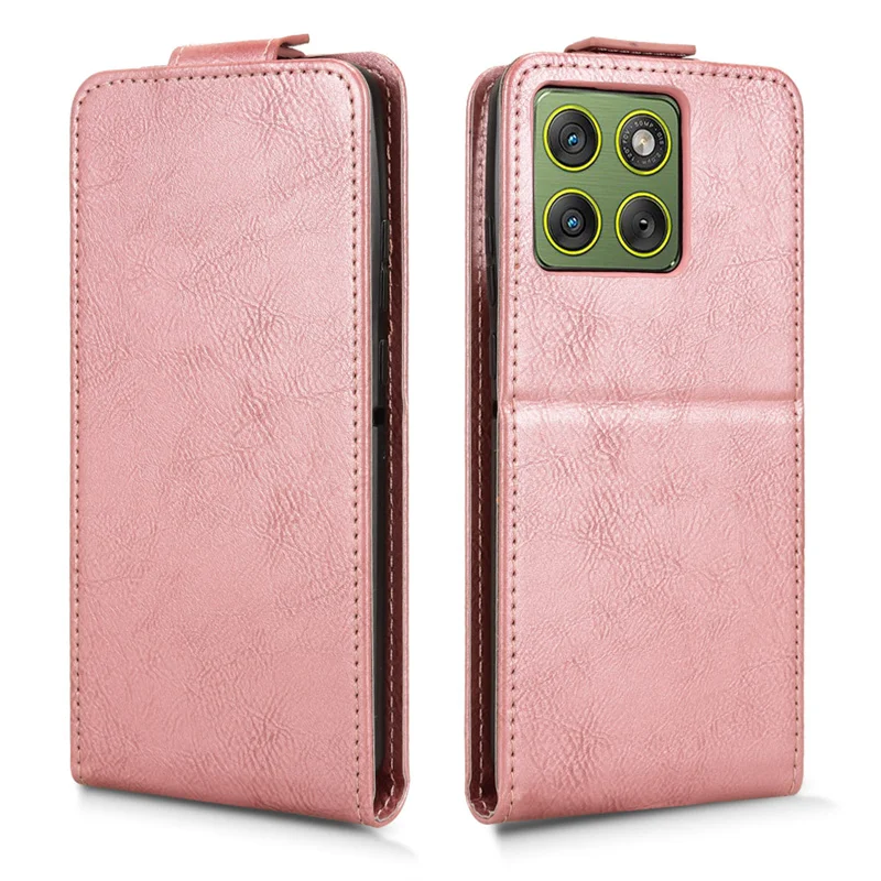 لهاتف موتورولا موتو إيدج 70 5G حافظة عمودية قابلة للطي ريترو صديقة للبشرة غطاء كامل حامل بطاقة لهاتف موتو X70 اير 5G أكياس الهاتف #1