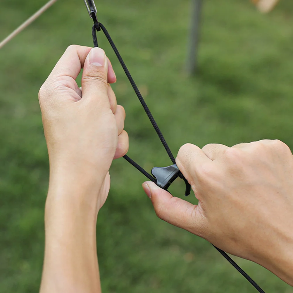 

2Pcs Outdoor Clothes Hanging Rope Windproof Clothesline for Camping Travel Laundry Drying Rope with Hooks