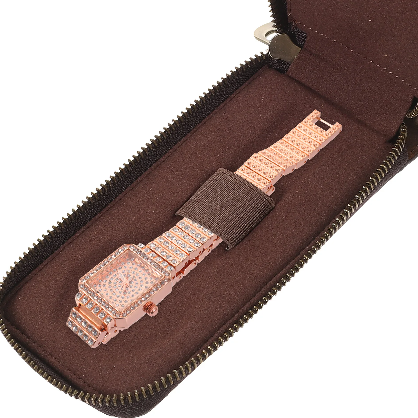 

Watch Display Holder Coffee Durable Organizer Elegant Design Travel Gift Watch Case Case Birthday Gift