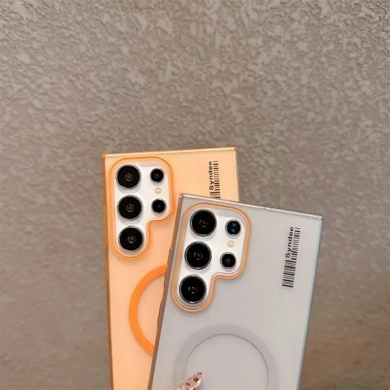 Matte Magsafe Dual-tone Shell Magnetic Hard PC ultra-thin Protective Armor case for Samsung Galaxy S25 Ultra S23 S22 S24U