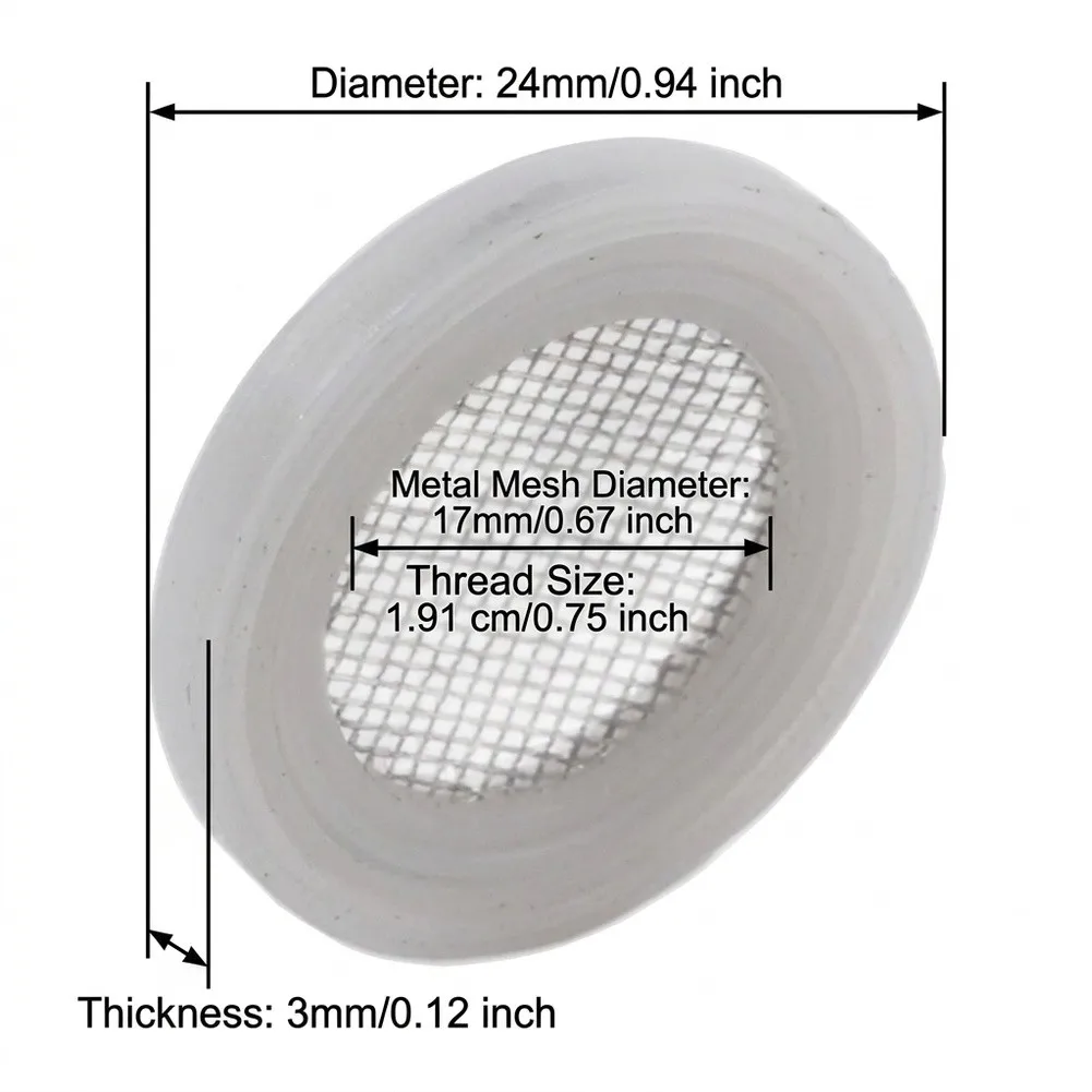 Rubber and Metal Mesh Washer 3/4 for BSP Designed for Plumbing Connections Including Washer Dishwasher and Shower Valve