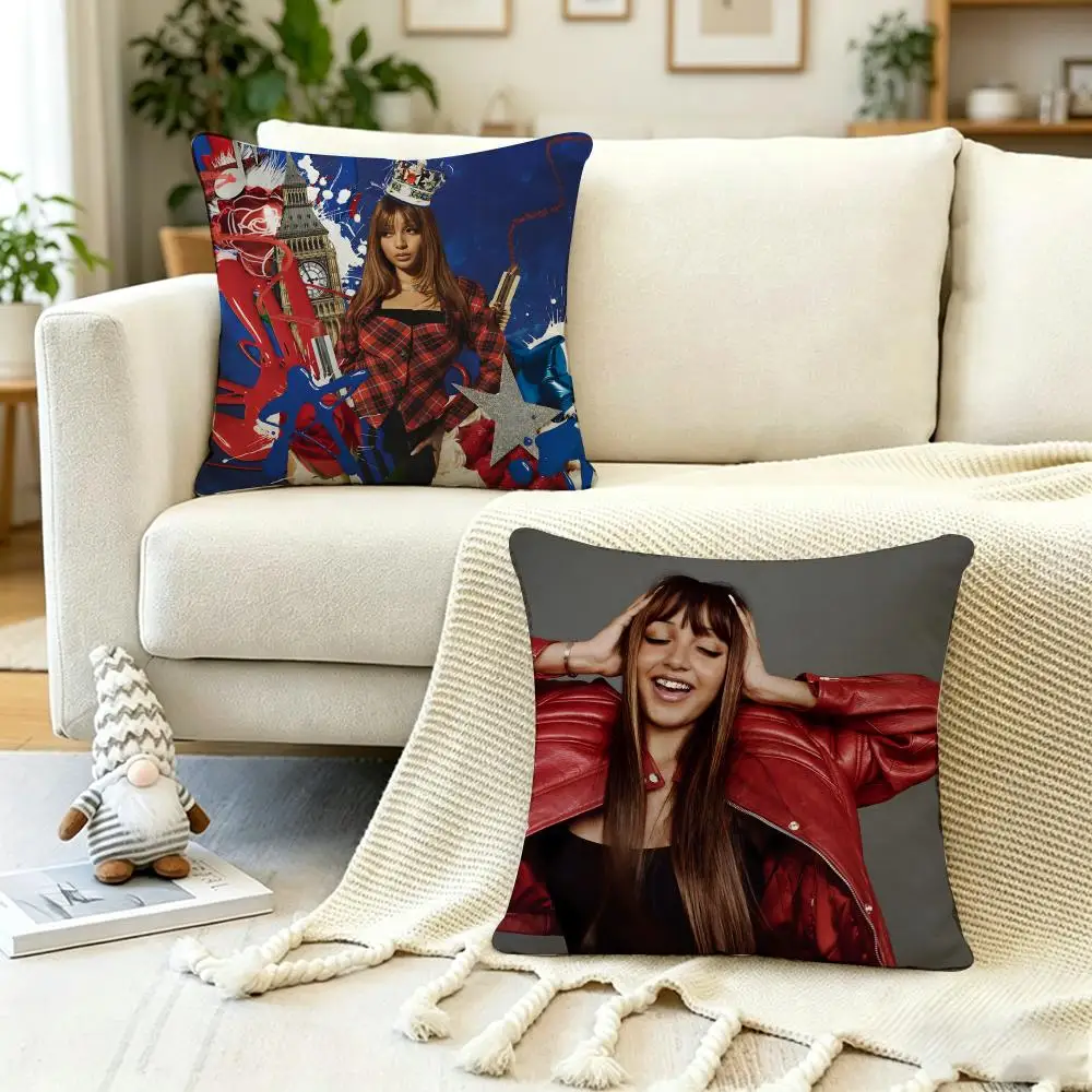 Pop Singer V-Victoria W-Walker Cushion Cover Anti-dustmite Pillowcase Invisible zipper silky short plush Sofa cushion cover