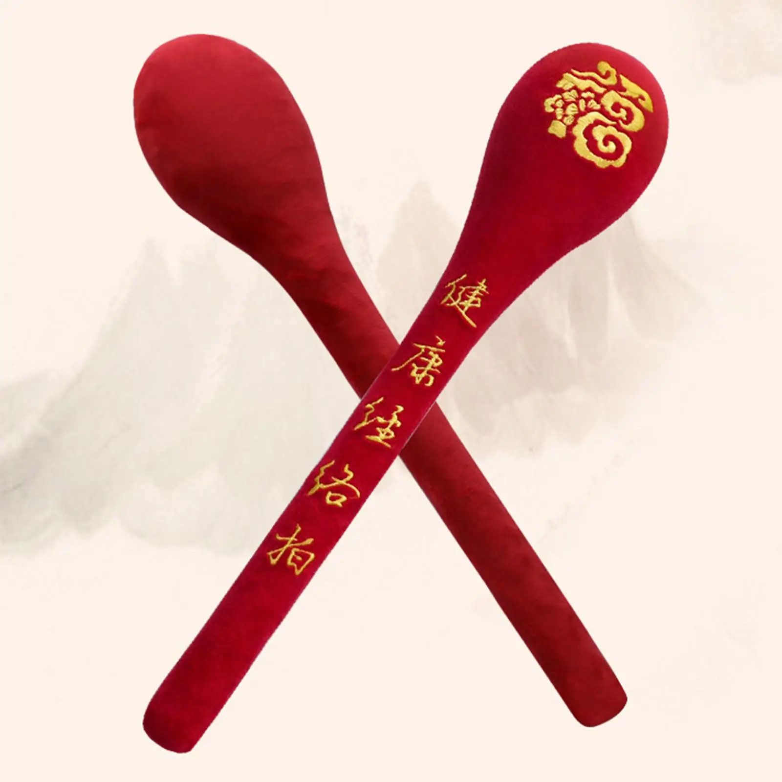 High Elastic Soft Clapping Roller Lengthened Handle Flannel Massaging Tool Body Tapping Stick for Pain Relief