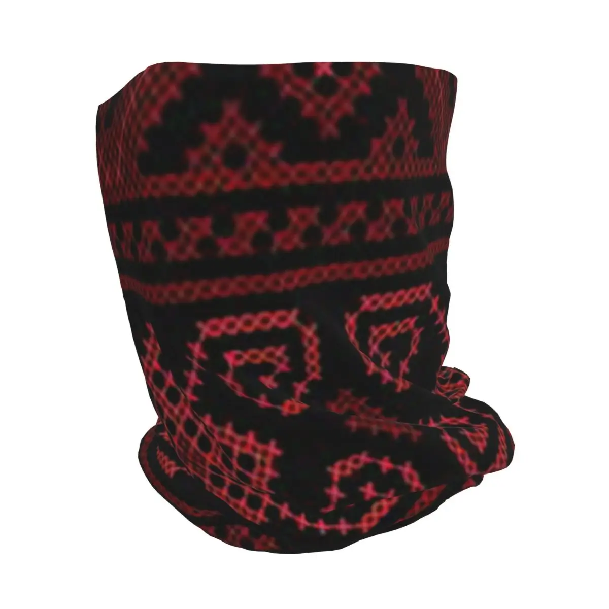 Palestinian Jordanian Traditional Realistic Embroidery Tatreez Bandana Neck Cover Mask Scarf Multi-use Headband Beanies Hat