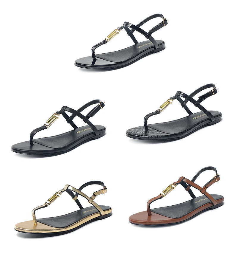 Nowe letnie klapki damskie Sandały damskie Flip Flop Płaskie sandały Casual Comfort Sandały plażowe z odkrytymi palcami Sandały damskie na niskim