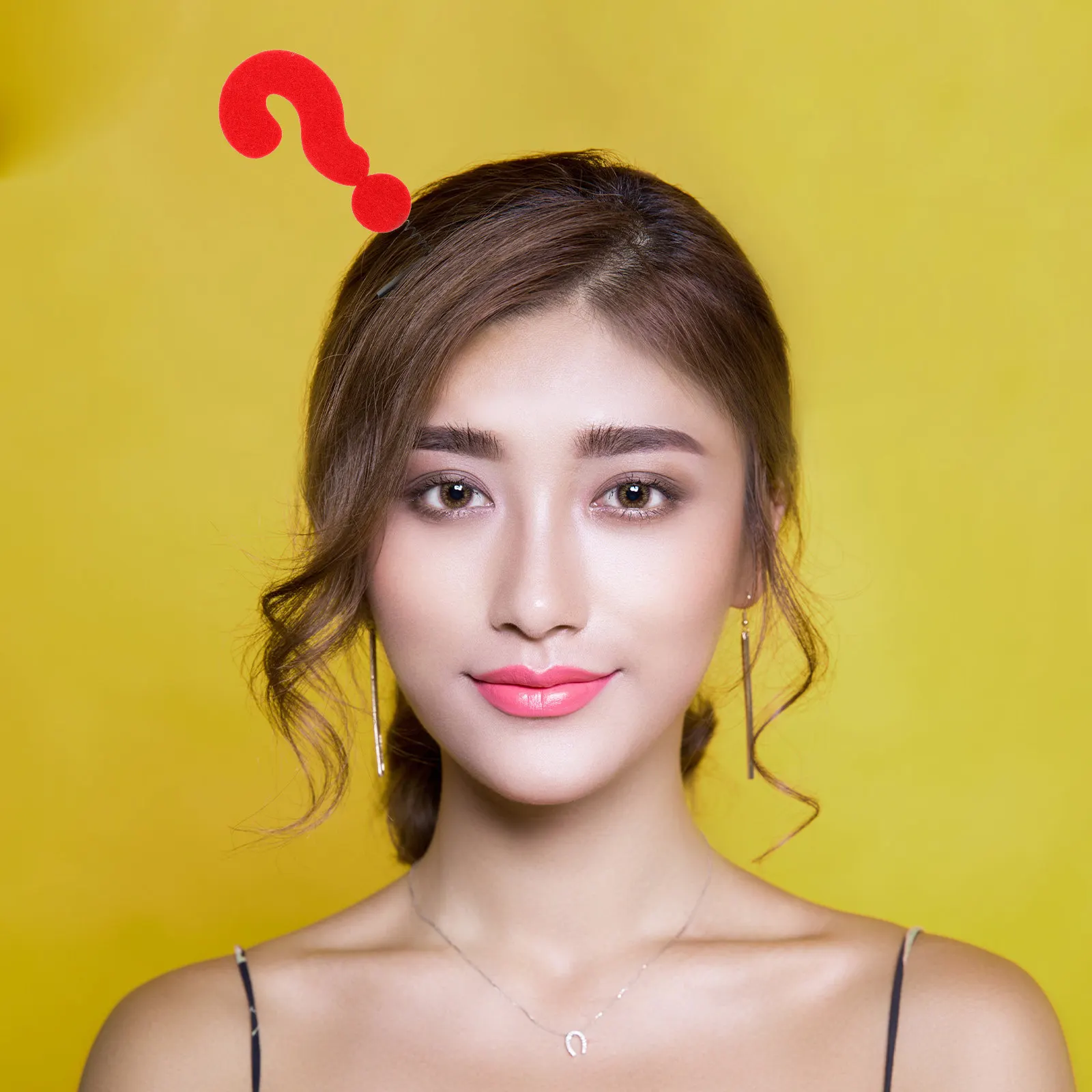 10Pcs Question Mark Hair Clips Headpiece Cute Novelty Hairpin Party Decorative Hair Accessories Headpiece
