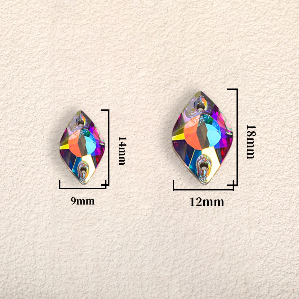 VC Lemon K9 high-quality chamfered glass crystal AB hand sewn on rhinestones clothes decorations