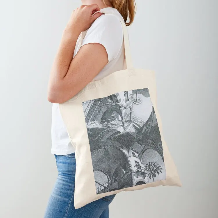 

M.C. Escher Tote Bag personalized tote Canvas bag for women Portable shopping bag free delivery bags