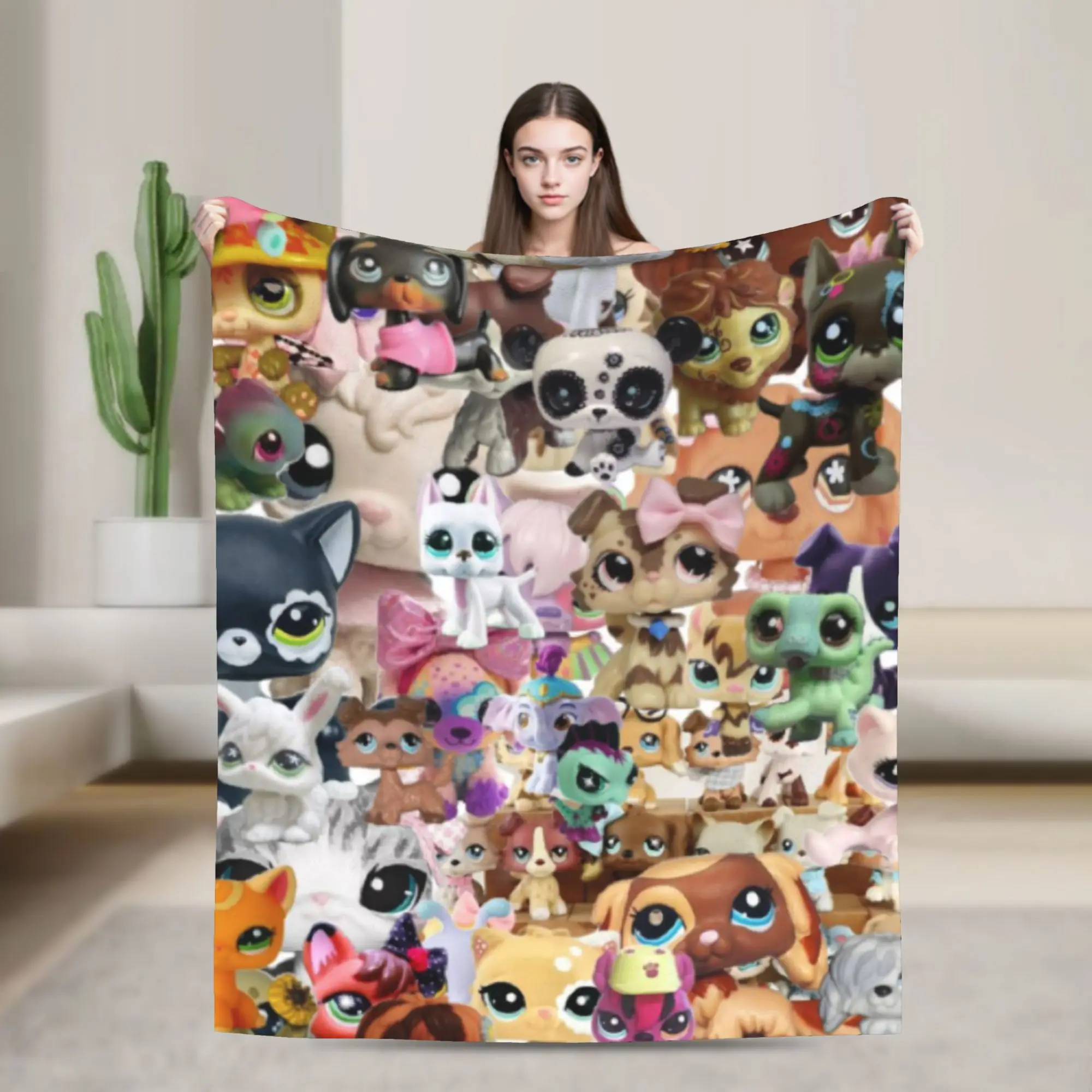 Одеяло Littlests PetShop lps из ультрамягкой фланели, лечебный подарок, плед, покрывало.