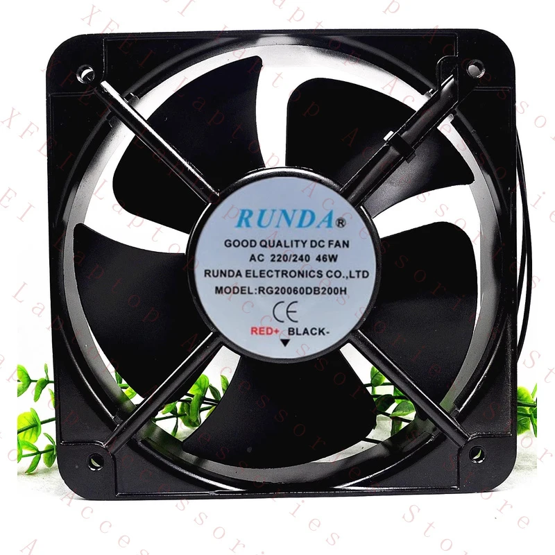 D  FOR RUNDA RD20060DB200H AC220V/240V 46W 20CM large airflow metal cooling fan