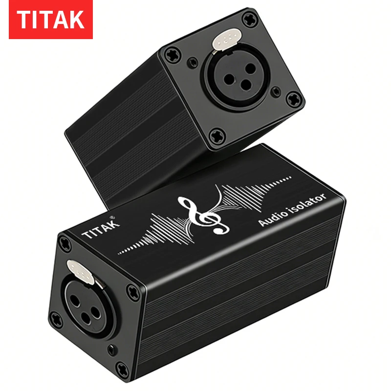 1Pcs Single Channel XLR Balanced Audio Isolator Hum Eliminator Noise Canceller for Live Broadcast Studio Home Theater Sound