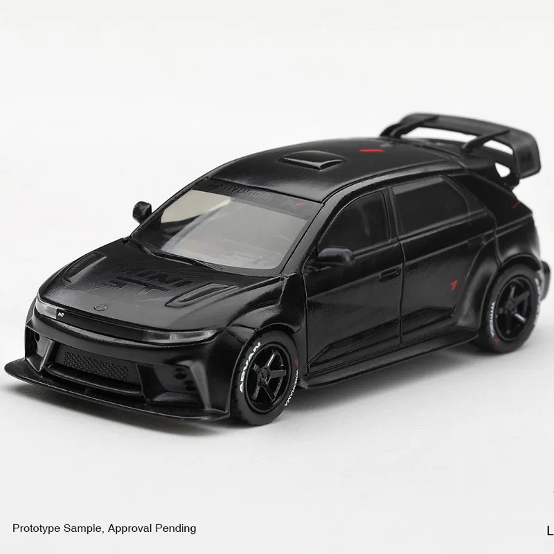 MINIGT 1:64 Hyundai Ioniq 5N RS-01T Stealth die-cast alloy car model, tabletop ornament, collectible souvenir.