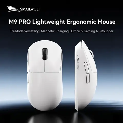 SMAILWOLF M9 PAW3311 sensörlü Bluetooth kablosuz 2.4G e-spor oyun faresi hafif 1KHZ dizüstü bilgisayar evrensel