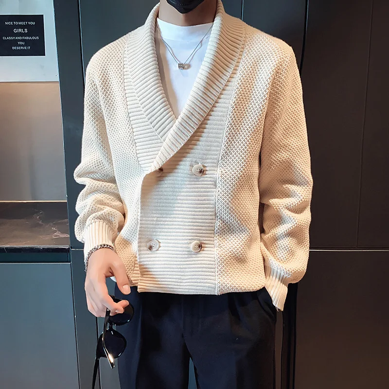 2026 Autumn and Winter New Cardigan Sweater American Retro Casual Lazy Style V-neck Knitting