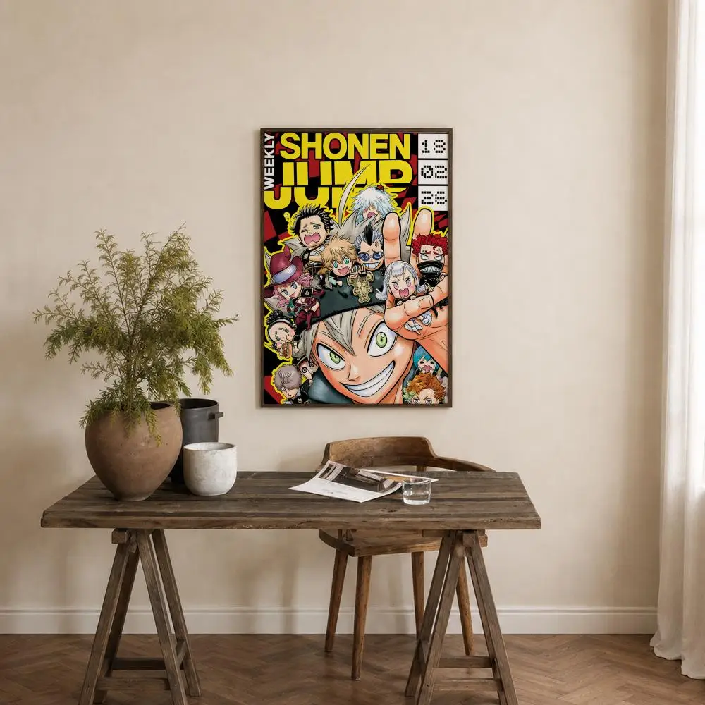 Anime Black Clover Poster Self‑Adhesive Waterproof PP Poster Coffee House Bar Wall Art Sticker Room Home Decor