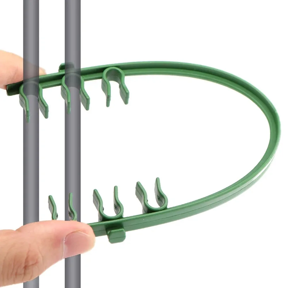 40pcs Green Plastic Connectors For 11mm Plant Stakes Tomato Cage Support Rods Vegetable Flower Garden Accessories