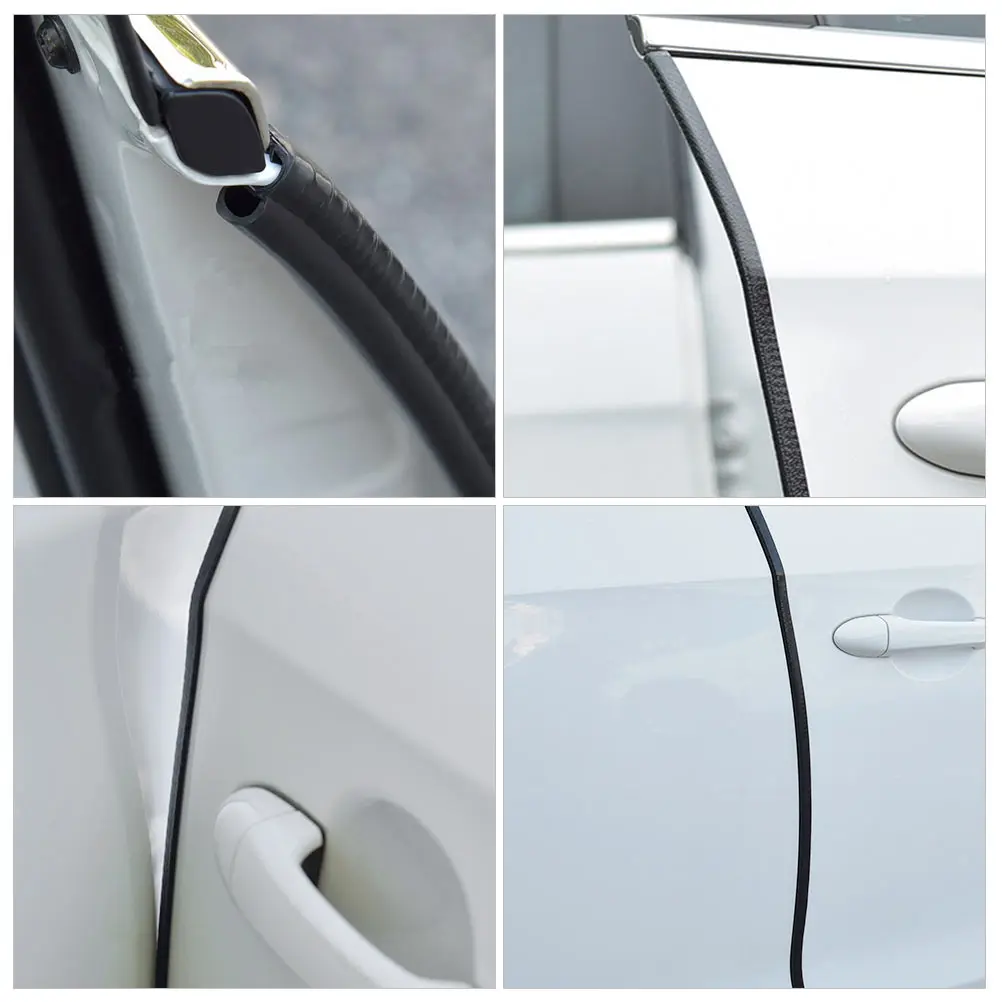 

4 Meters Car Door Seal Strip Edge Protector Weatherstrip Pvc Trim Anti-Collision Molding Iron Protection Durable Adhesive Strip