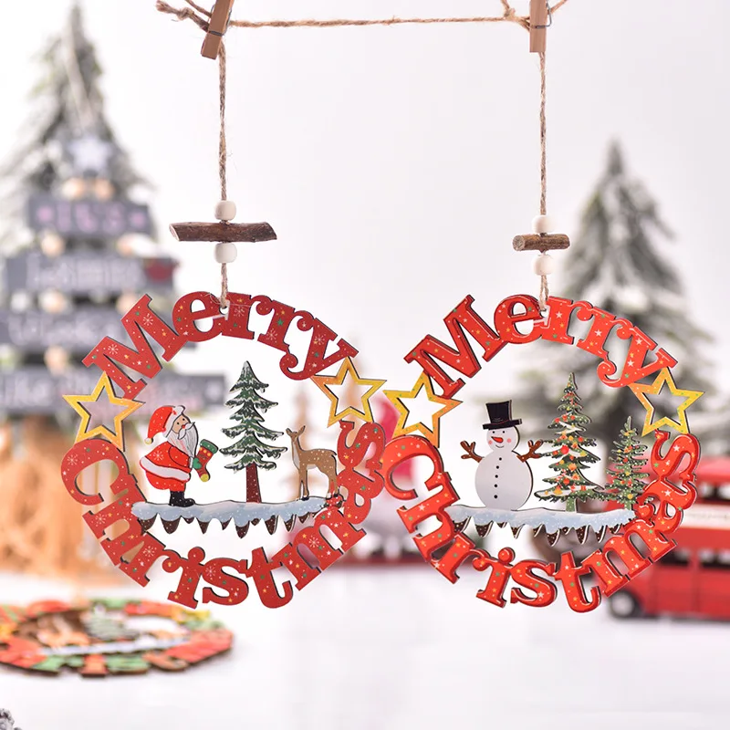 

Christmas Wooden Hanging Ornament Hollow Letter Decor for Xmas Tree Decoration Christmas Decorations for Home Pendants