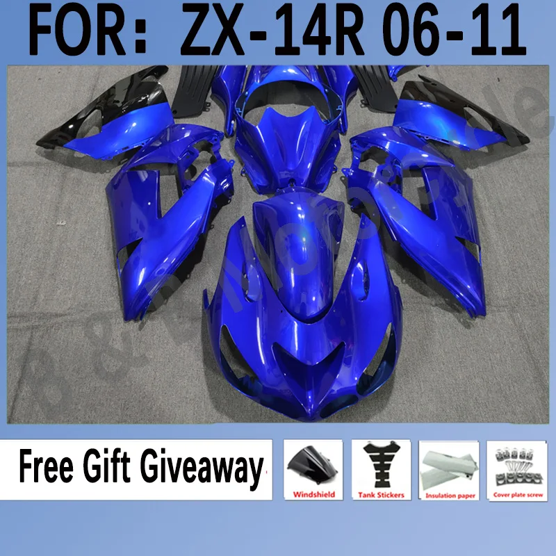 

Motorcycle Bodywork ABS Fairings For Kawasaki ZX14R 06 07 08 09 10 11 ZZ-R1400 ZX-14R 2006 2009 2011 Fairings Kit Set Blue