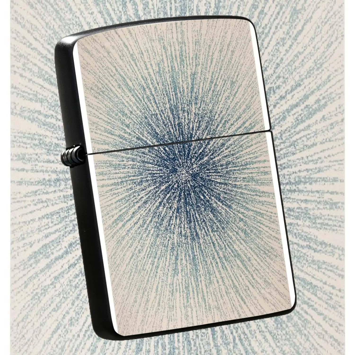 Stylish Burst Starburst Pattern Decorative Lighter, Versatile For Daily Commute, Outdoor Trips, Various Occasions, Exquisite Gradient Bluetextured, Portable Durable Unique Practical Premium Present For Di A Humorous And Interesting Lighter