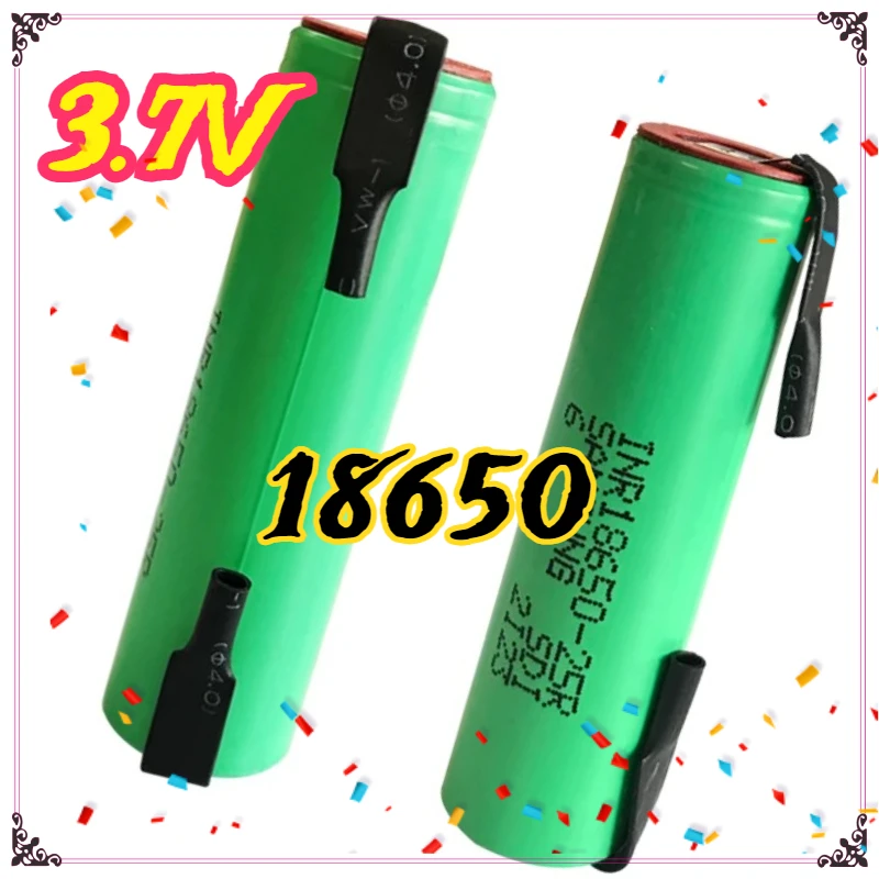 

Original 18650 lithium battery 3.7V 2500mah INR 25R 20A battery for pool screwdriver flashlight+nickel DIY