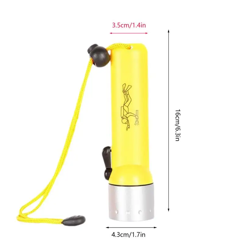 Diving Flashlight Battery Power Scuba Dive Light TPC-7 Waterproof Underwater Snorkeling Diving LED Torch For Underwater Sports