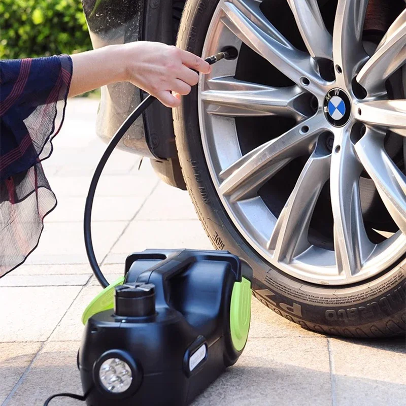 

5 Ton 12V Electric Car Jack Kit + Impact Wrench LED Light Portable Hydraulic Jack 13.5-36 CM Tire Lifting Car Repair Tool