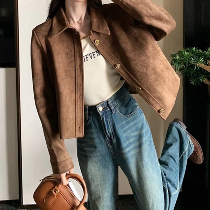 

Short Jacket for Women in Spring and Autumn, New Retro Small Casual Jacket Top